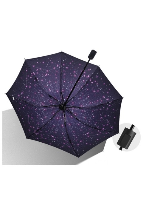 Klasikinis juodas skėtis su nuostabiais kosmoso raštais viduje PAR01WZ4-PAR01WZ4