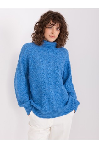 Mėlynas megztinis su pynėmis-AT-SW-2355-2.19P