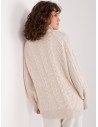Smėlio spalvos megztinis su pynėmis-AT-SW-2355-2.12P