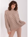 Šviesiai rudas šiltas megztinis-AT-SW-2363-2.30