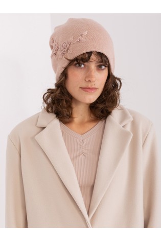 Moteriška žieminė kepurė su siuvinėtomis gėlėmis-AT-CZ-2329.79