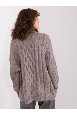 Pilkas megztinis su pynių raštu-AT-SW-2363-2.30