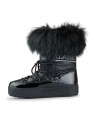 Šilti juodi žieminiai sniego batai su kailiuku-NB605B