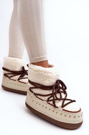Komfortiški šilti sniego batai-NB617 BEIGE