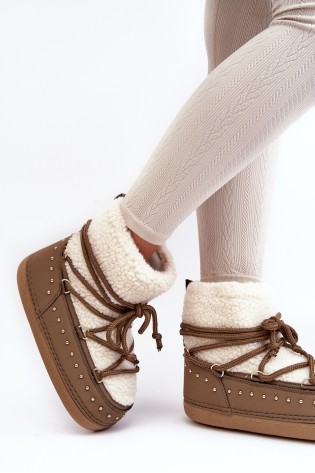Komfortiški šilti sniego batai-NB617 KHAKI