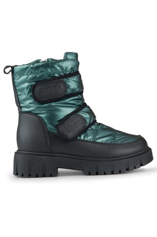 Šilti žali sniego batai užsegami lipdukais-JH-1GR