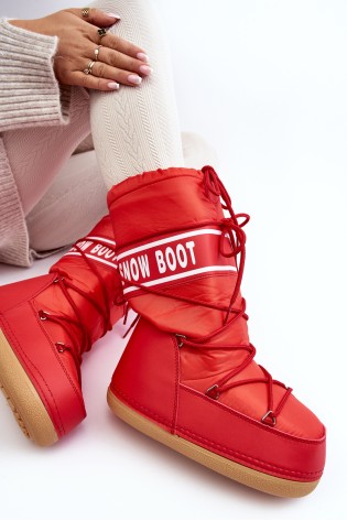 Komfortiški šilti raudoni sniego batai-NB618 RED