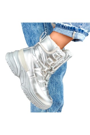 Šilti sidabriniai žieminiai sniego batai-22-PY16061SI