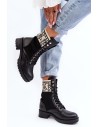 Moteriški auliniai batai su kojinių motyvu-KL832 BLACK