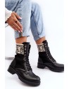 Moteriški auliniai batai su kojinių motyvu-KL832 BLACK