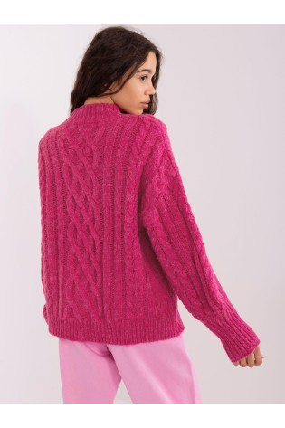 Rožinis šiltas megztinis-AT-SW-2363-2.04P