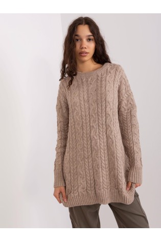 Šviesiai rudas megztinis su vilna-BA-SW-8010-1.37X