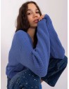 Mėlynas klasikinis megztinis-BA-SW-8029.76