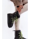 Moteriški žieminiai batai storu padu Vegan D.Franklin-DFSH371007 BLACK