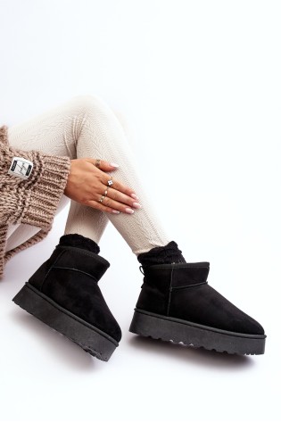 Šilti žieminiai batai ant platformos-20216-4A BLACK