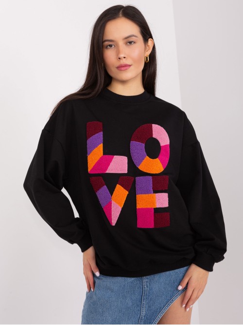 Išskirtinis džemperis su minkštomis raidėmis LOVE-FA-BL-8881.27
