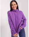 Violetinis megztinis su pynėmis-AT-SW-2355-2.19P