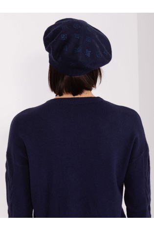Tamsiai mėlyna beretė su kašmyru-AT-CZ-2318.27