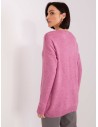 Alyvų spalvos moteriškas megztinis-TO-SW-1810.07