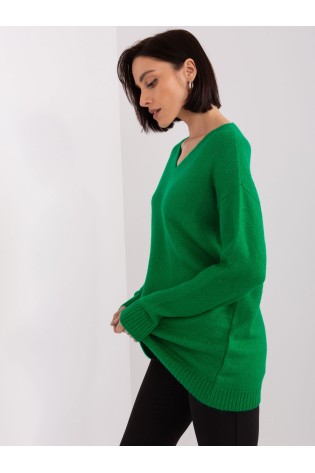 Ryškus žalias moteriškas megztinis-TO-SW-1810.59