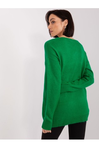 Ryškus žalias moteriškas megztinis-TO-SW-1810.59