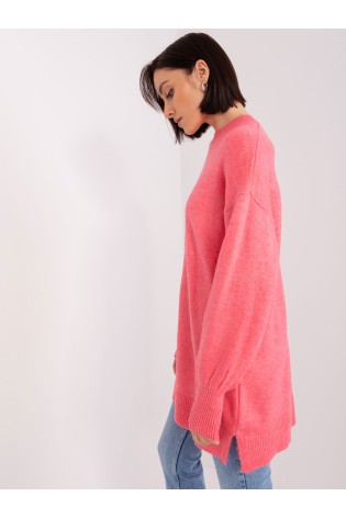 Koralinis moteriškas megztinis-TO-SW-1310.00P