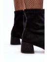 Moteriški žemakulniai batai su juodos spalvos „Visias“ puošmena-RXJ199 BLACK