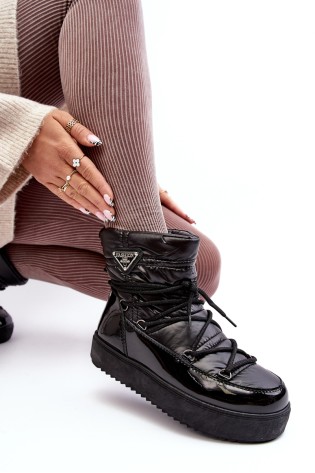 Juodi žieminiai šilti batai-NB606 BLACK