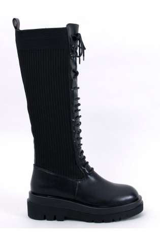 Juodi suvarstomi auliniai batai tampriu aulu STEBB BLACK-KB 490