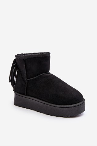 Šilti patogūs UGG stiliaus žieminiai batai-20222-4A BLACK