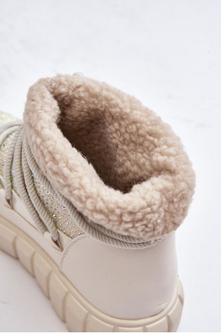 Aukštos kokybės žieminiai kreminiai GOE batai-TV_MM2N4081 BEIGE