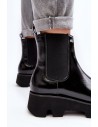 Natūralios odos juodi stilingi batai-2571/600