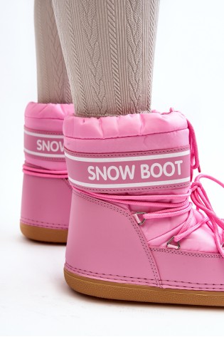 Šilti žieminiai MOON stiliaus batai-NB619 PINK