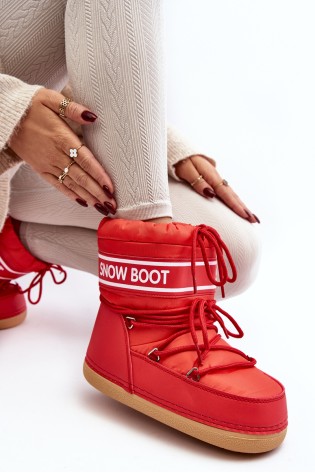 Šilti žieminiai MOON stiliaus batai-NB619 RED