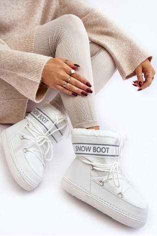 Šilti žieminiai MOON stiliaus batai-NB619 WHITE