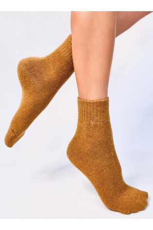 Šiltos žieminės moteriškos kojinės FOWELL CAMEL-KB 36678
