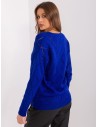 Sodrios mėlynos spalvos susagstomas megztinis-LC-SW-A10-1.19P
