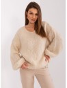 Smėlio spalvos laisvas megztinis-LC-SW-3020.10P