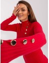 Raudonas megztinis su auksinėmis sagomis-PM-SW-PM-3217.08