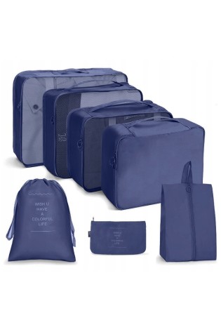 7 vnt. lagamino organizatorius, maišelių rinkinys, tamsiai mėlynas KS41WZ4-KS41WZ4