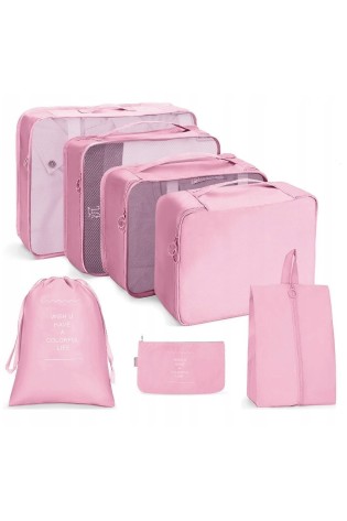7 vnt. lagamino organizatorius, maišelių rinkinys, rožinis KS41WZ5-KS41WZ5