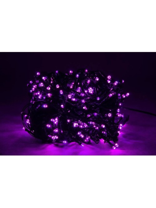 Violetinė 200 LED kalėdinė vidaus/lauko girlianda, 16m LAMP02R-LAMP02R