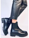 Stilingi juodi batai su užtrauktuku priekyje ONLEY BLACK-KB 36727