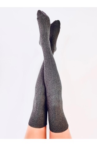 Pilkos moteriškos ilgos kojinės AGNUS GRAPHITE-KB SK-WJCC94341