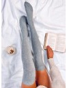 Šviesiai pilkos moteriškos ilgos kojinės AGNUS GREY-KB SK-WJCC94341