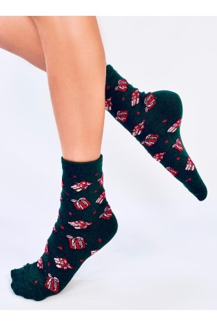 Moteriškos kalėdinės vilnonės kojinės, dvi poros SANTA SET-2-KB SK-WIYY94437