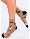 Moteriškos kalėdinės vilnonės kojinės, dvi poros SANTA SET-4-KB SK-WIYY94437
