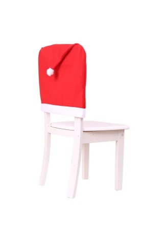 Kalėdinė kėdžių dekoracija, kalėdinis kėdės atlošas senelio kepurė 1 vnt. KSN69-KSN69