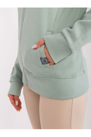 Mėtinės spalvos džemperis su užtrauktuku-D10606BA02711A3