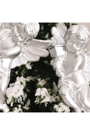Pakabinami sidabriniai angeliukai Kalėdų eglutei 6 vnt. 6 cm WOZ21-TV_WOZ21